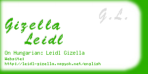 gizella leidl business card